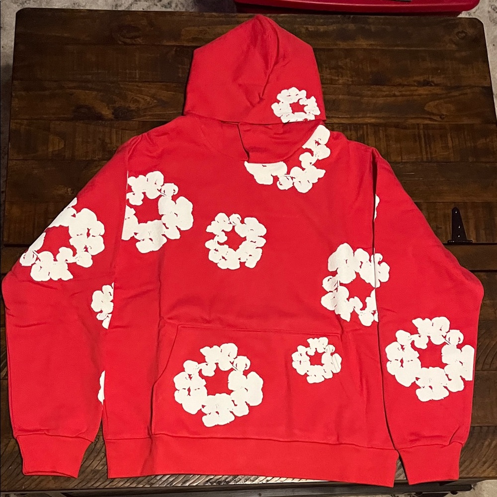 Denim Tears Red Floral Hoodie
